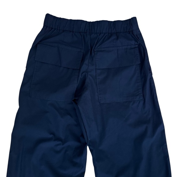 BANANA REPUBLIC Navy Blue Poplin Straight Leg Pants Modern Basic Casual Chic 8 - Picture 7 of 14